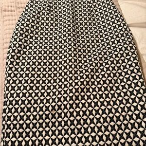 Elegant Black and White Geometric Skirt